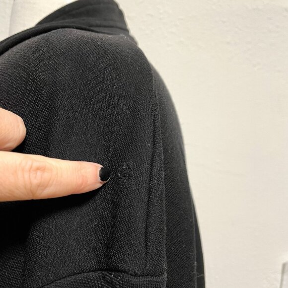 BRYN WALKER 100% Wool Open-Front Knit Cardigan Sweater Classic Black size Small - Picture 5 of 9